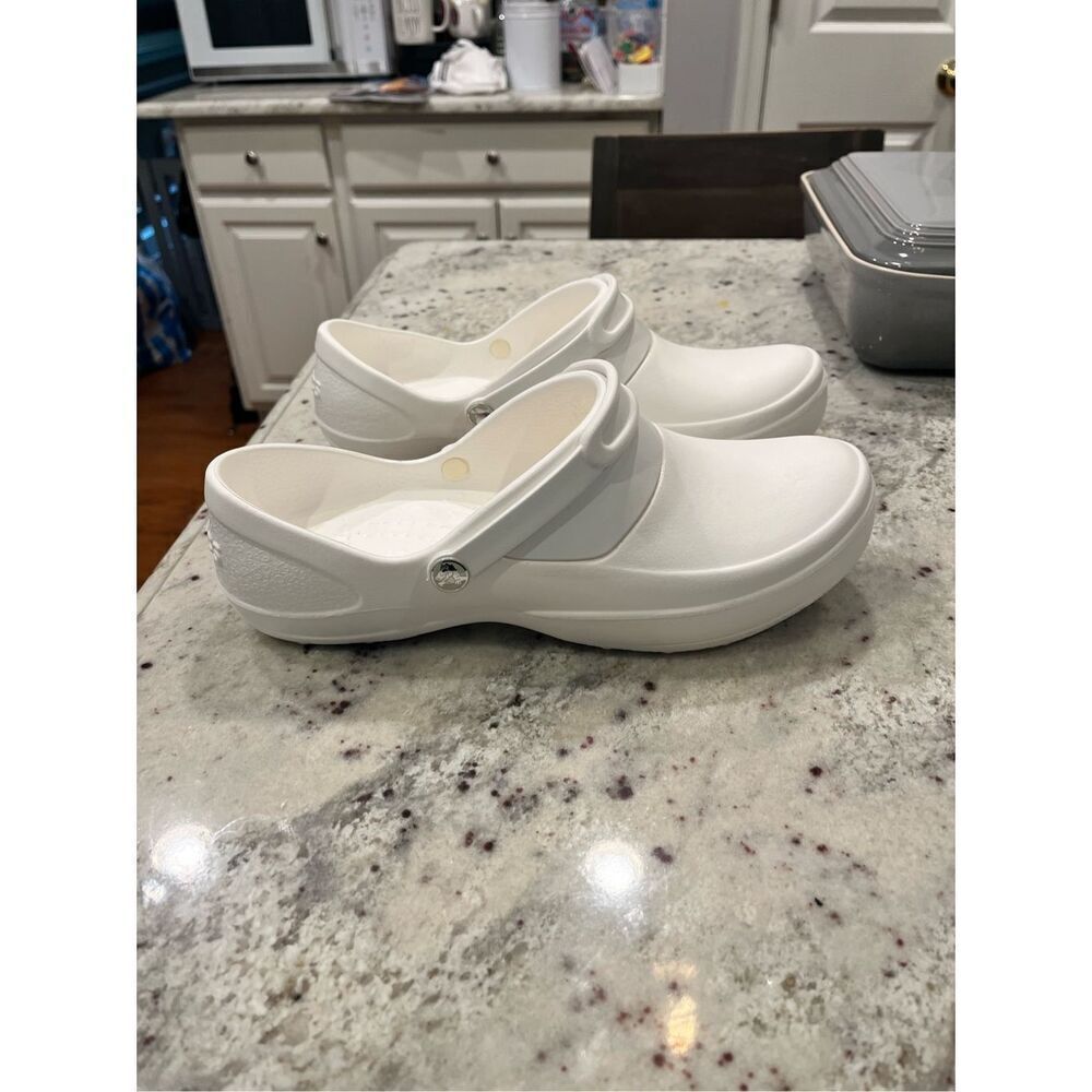 Crocs Mercy Work Clogs in White Ladies sz 12 NWT